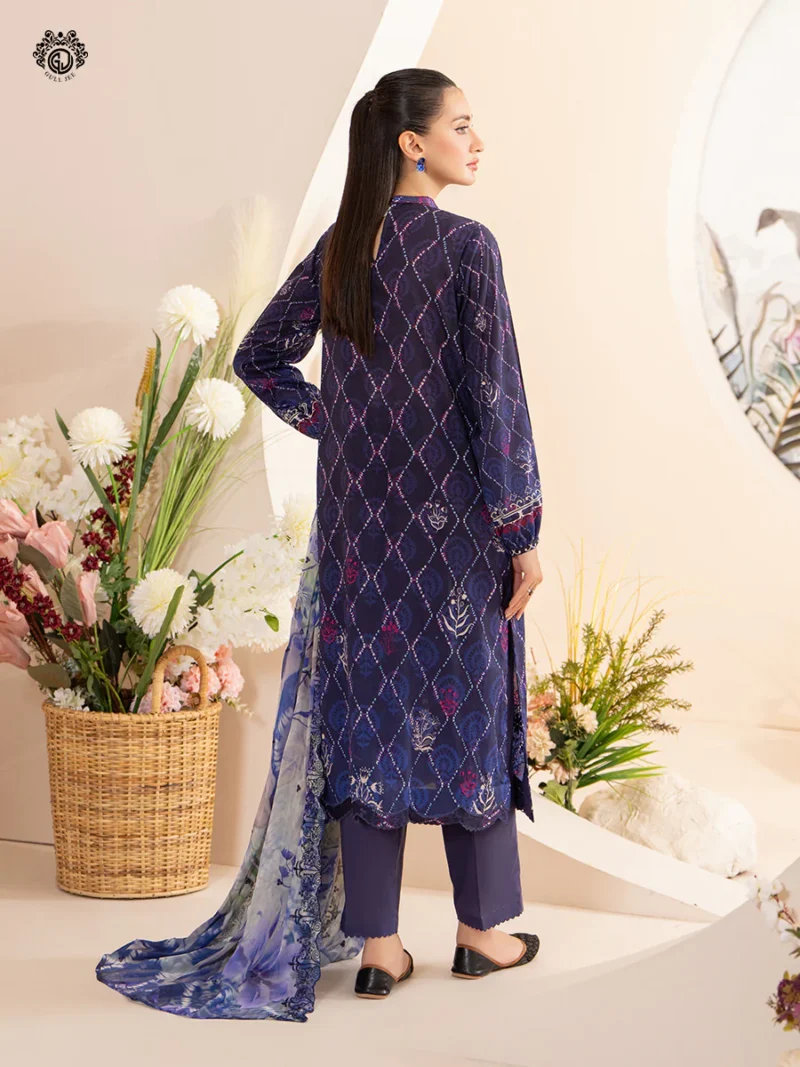 SOZ KESIMI 3 PC UN-STITCHED LUXURY LAWN - Image 2