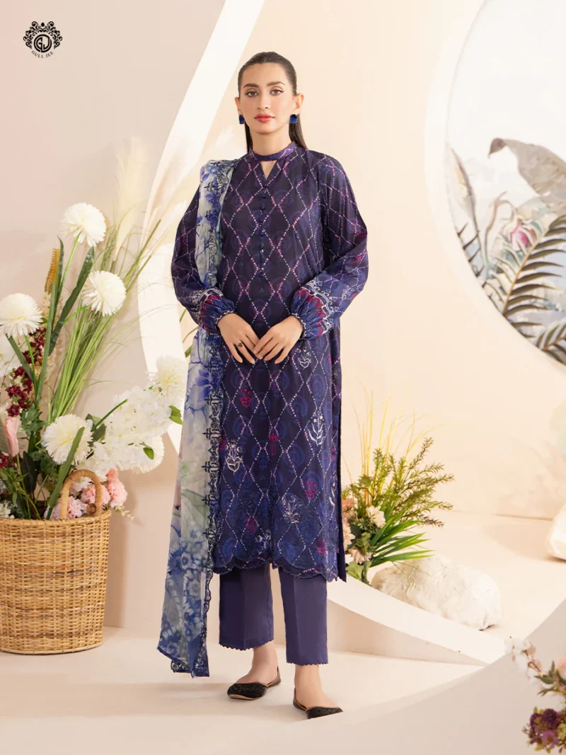 SOZ KESIMI 3 PC UN-STITCHED LUXURY LAWN