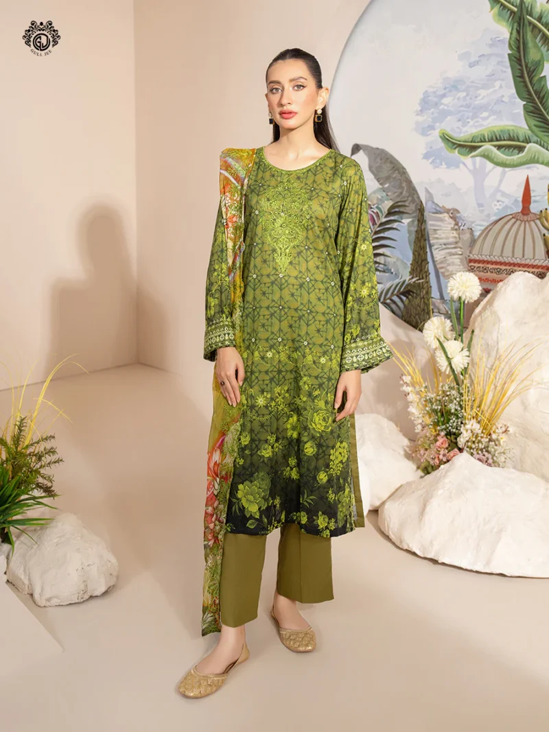 SOZ KESIMI 3 PC UN-STITCHED LUXURY LAWN