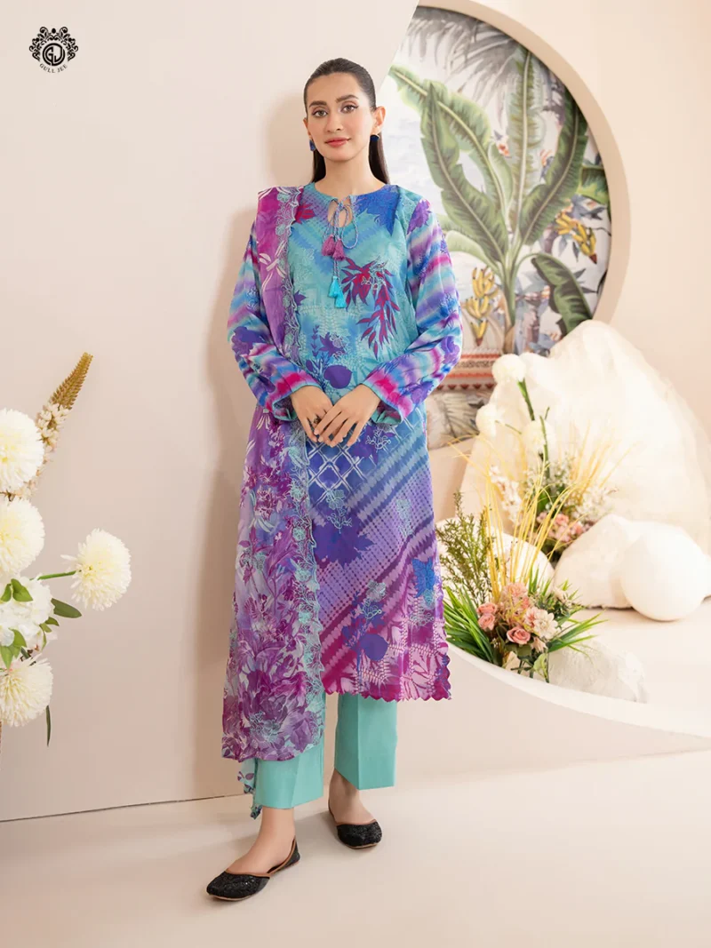 SOZ KESIMI 3 PC UN-STITCHED LUXURY LAWN-A-05