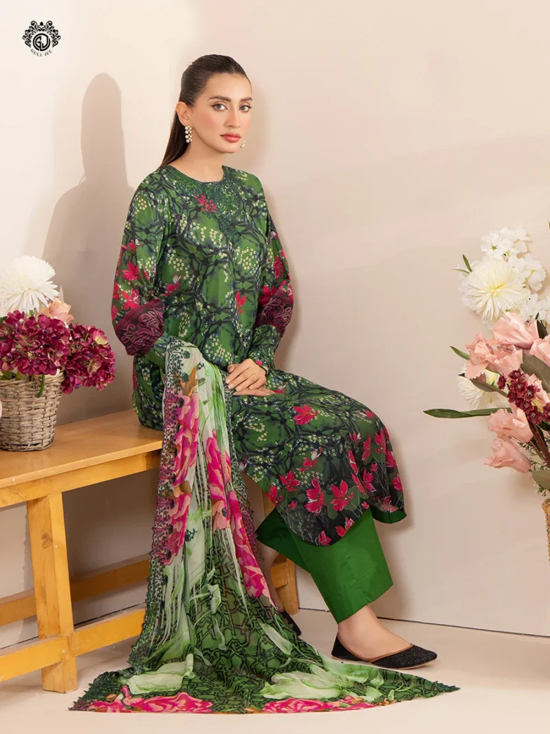 SOZ KESIMI 3 PC UN-STITCHED LUXURY LAWN - Image 2